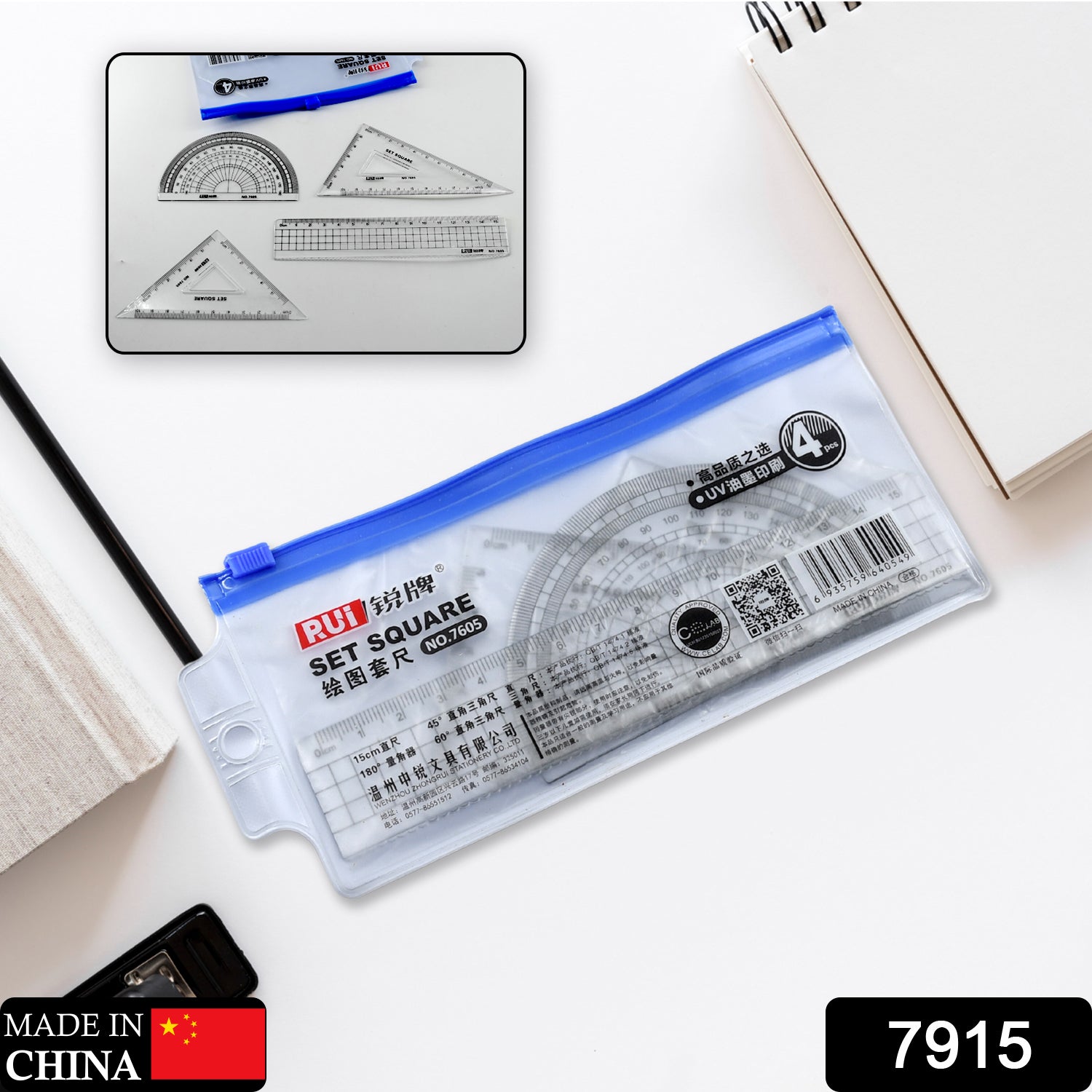 7915 Math Geometry Tool Plastic Clear Ruler Sets, Protractor, Triangle Math Architectural Tools 4 Pieces DeoDap 7915 Math Geometry Tool Plastic Clear Ruler Sets, Protractor, Triangle Math Architectural Tools 4 Pieces DeoDap